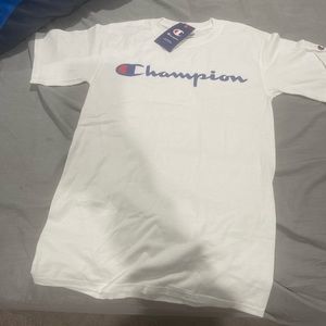 White Champion shirt